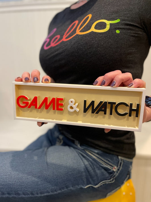 NINTENDO Game & Watch 3D printed game console placard, multi-color|297170829573