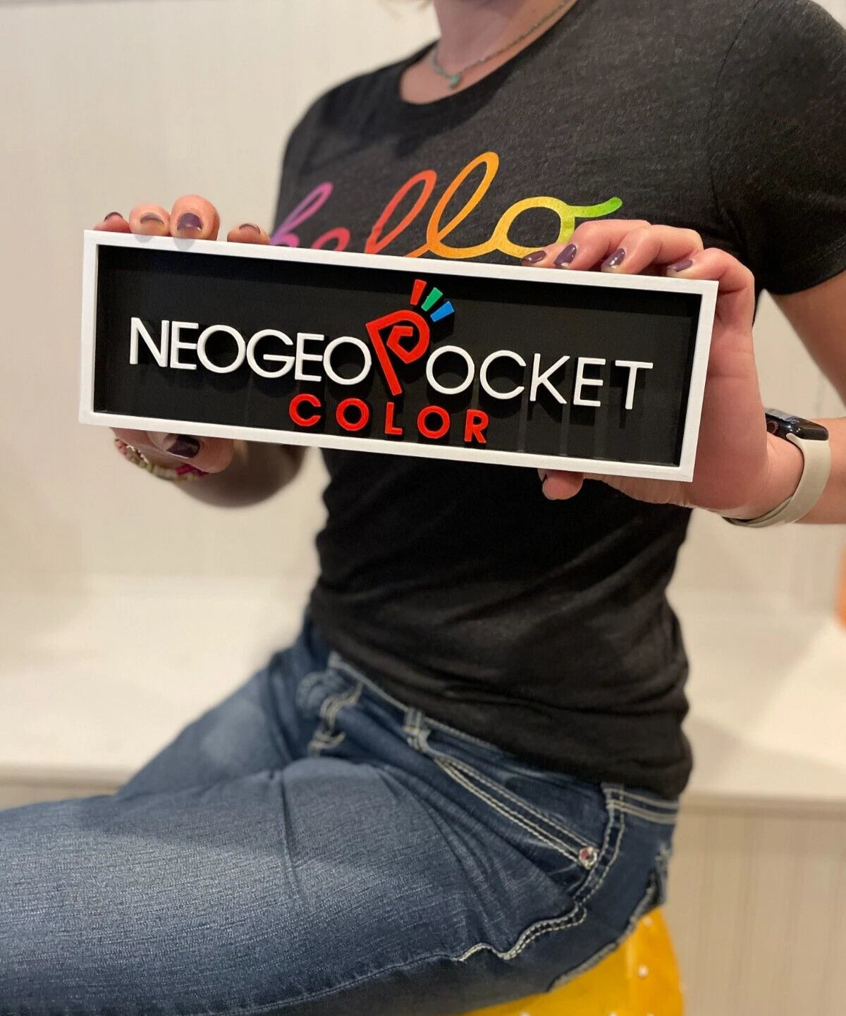 NEO GEO POCKET COLOR 3D printed game console placard, retro sign, multi-color|297170821383