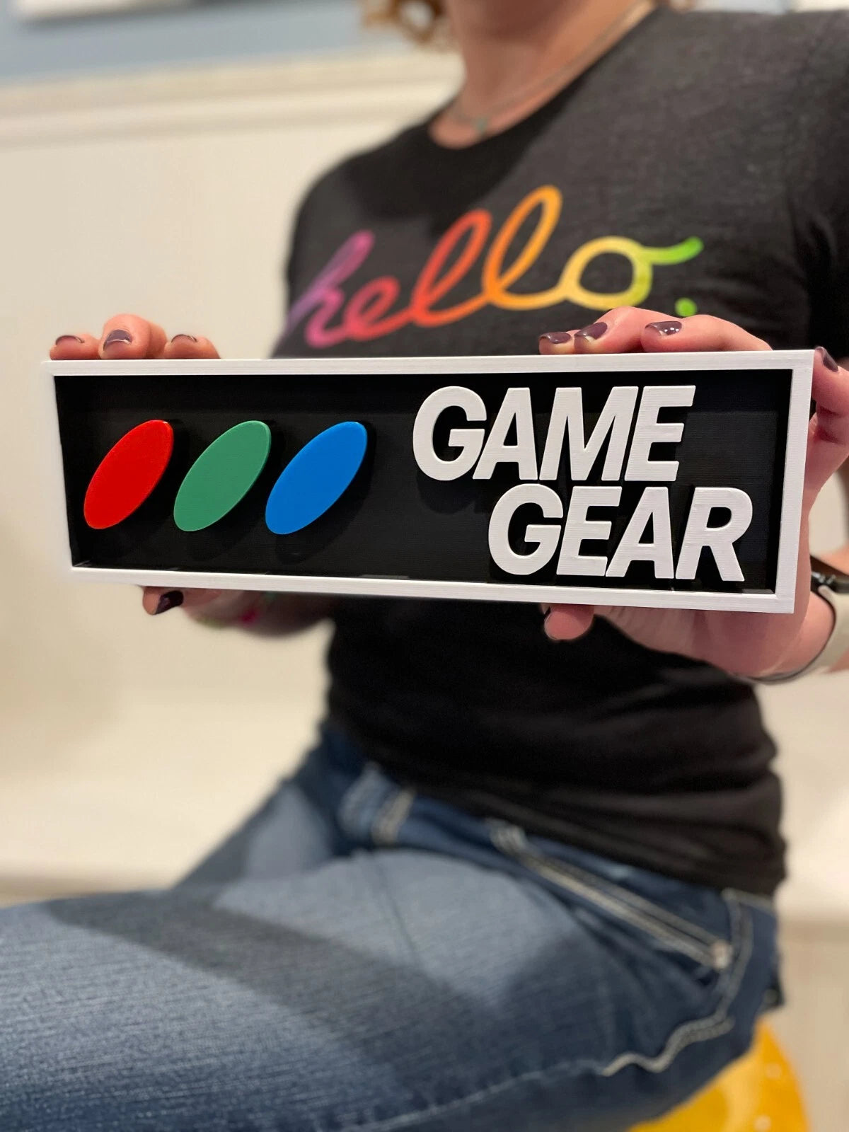 GAME GEAR 3D printed game console placard, retro console sign, multi-color|297170743843