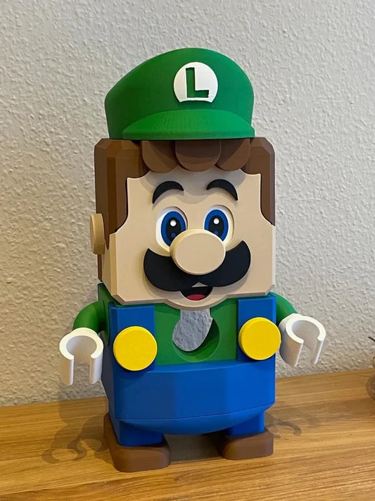 Luigi tissue box holder dispenser, desk decoration, weighted and posable|296725620287