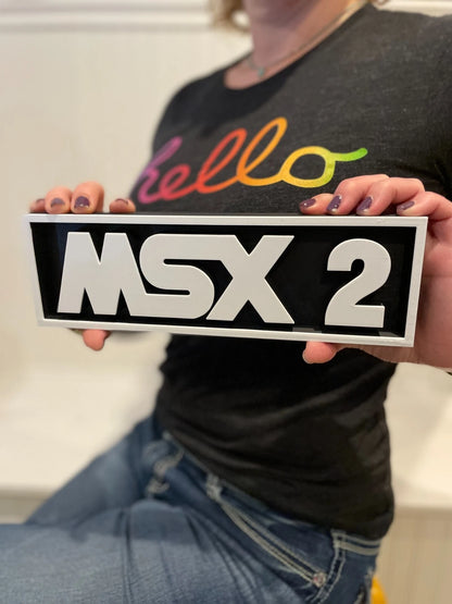 MSX 2 system 3D printed game console placard, retro sign, multi-color|297170784472