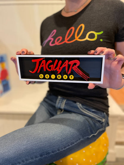 ATARI JAGUAR 3D printed game console placard, retro console sign, multi-color|297170700946