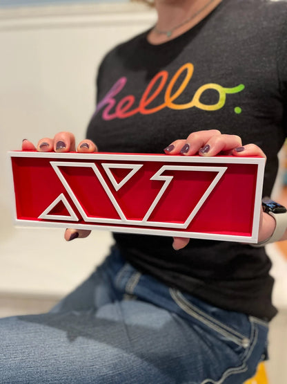 SHARP X1 3D printed game console placard, multi-color|297170899875