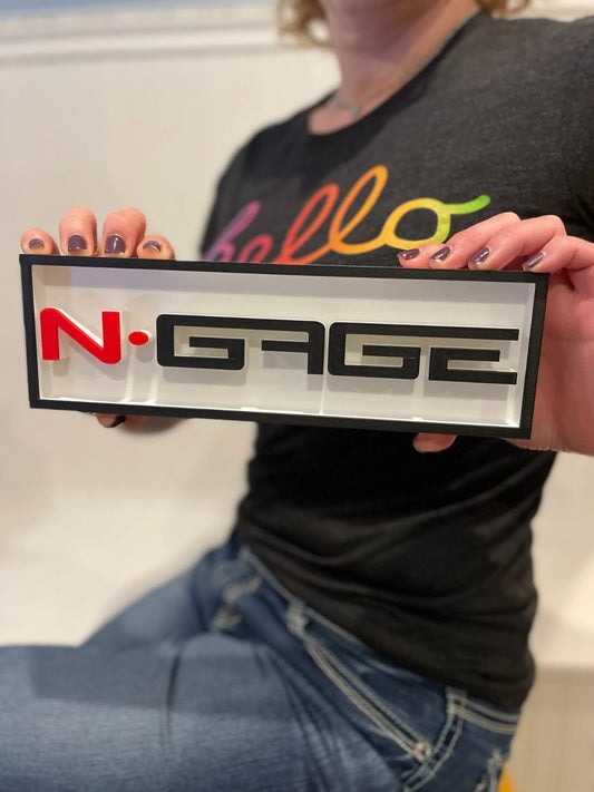 N GAGE system 3D printed game console placard, retro sign, multi-color|297170789450
