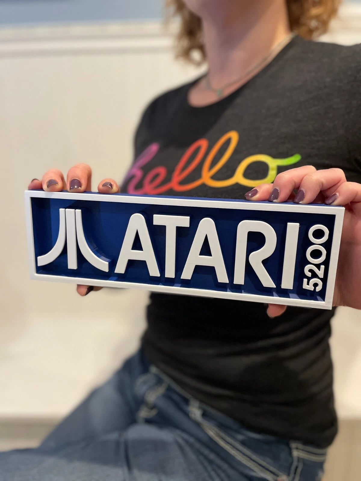 ATARI 5200 3D printed game console placard, retro console sign, multi-color|297170689358