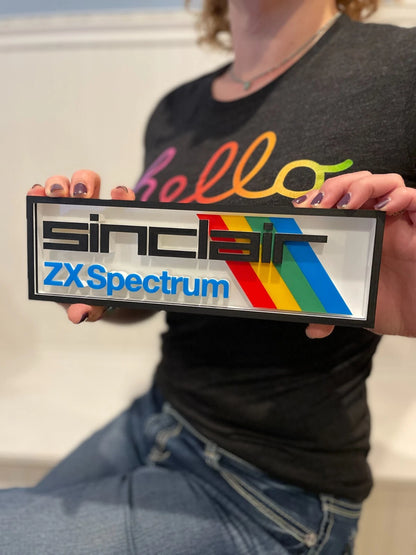 Sinclair ZX SPECTRUM 3D printed game console placard, multi-color|297170900884