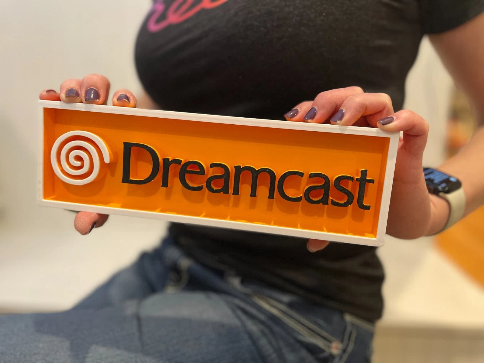 DREAMCAST 3D printed game console placard, multi-color (inverse colors)|297170725376