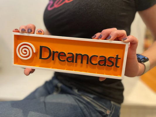 DREAMCAST 3D printed game console placard, multi-color (inverse colors)|297170725376