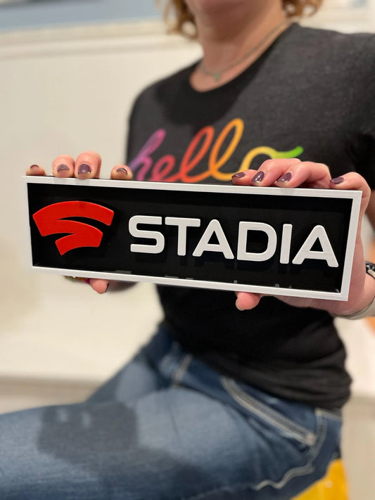 STADIA 3D printed game console placard, multi-color|297170901621