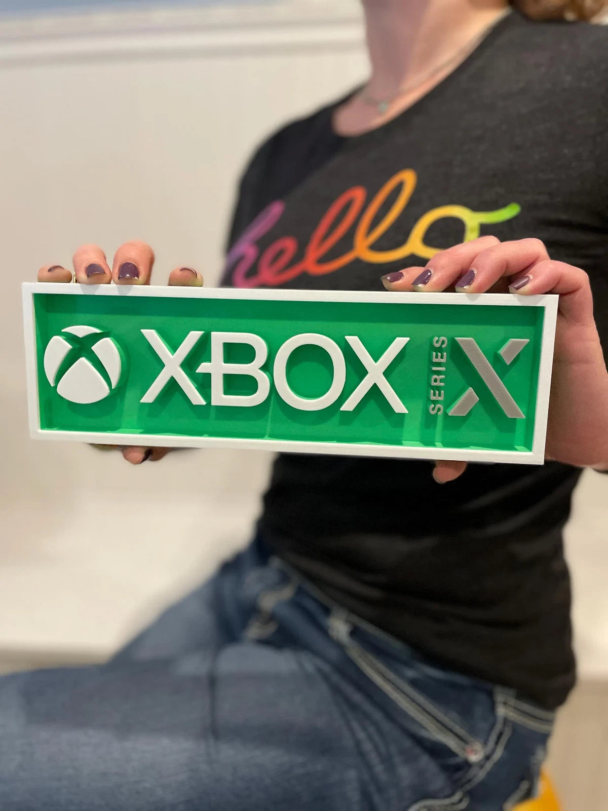 XBOX SERIES X 3D printed game console placard, multi-color|297171169331