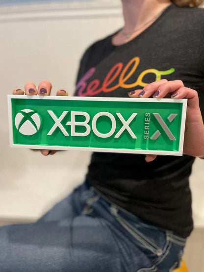 XBOX SERIES X 3D printed game console placard, multi-color|297171169331